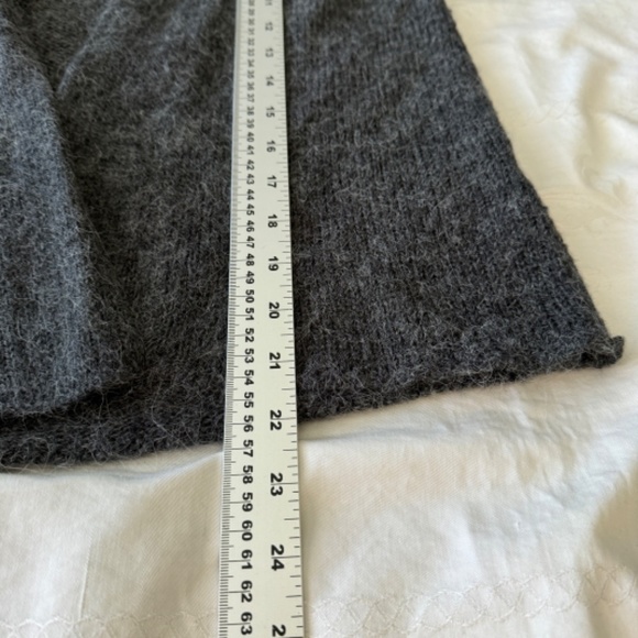 Jacob Connexion Women's Charcoal Alpaca Blend Open Long Sleeve Short Cardigan S - Picture 9 of 11